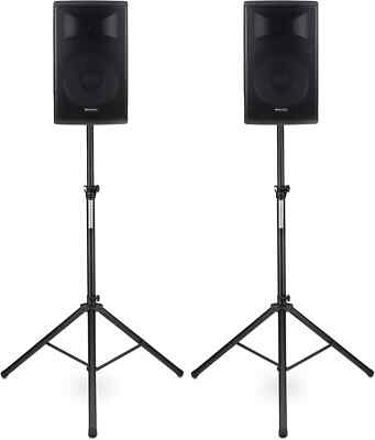 2x DJ PA 12'' Aktiv Lautsprecher Set Box Bluetooth Monitor Stativ Stereo 500W
