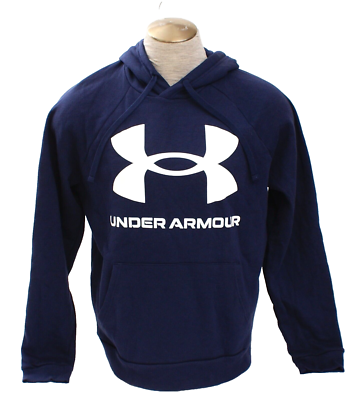 Under Armour Men's 2XL Blue UA Rival Fleece Big Logo Hoodie Hooded