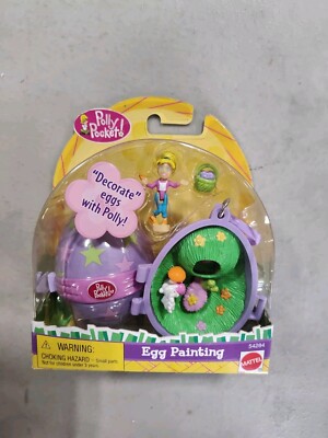 Vintage Bluebird 2001 Polly Pocket Egg Painting Easter Mattel New B51 #2