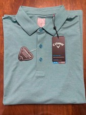 NWT MEN'S CALLAWAY POLO, SIZE: L, COLOR: CERAMIC HEATHER M14