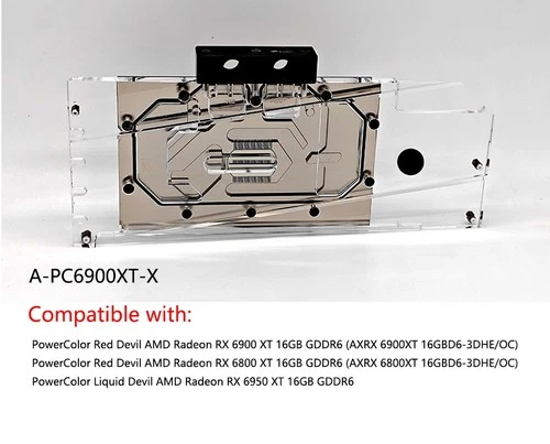Granzon GPU Water Block Use For PowerColor Radeon RX6900XT/RX6800 XT Red Devil