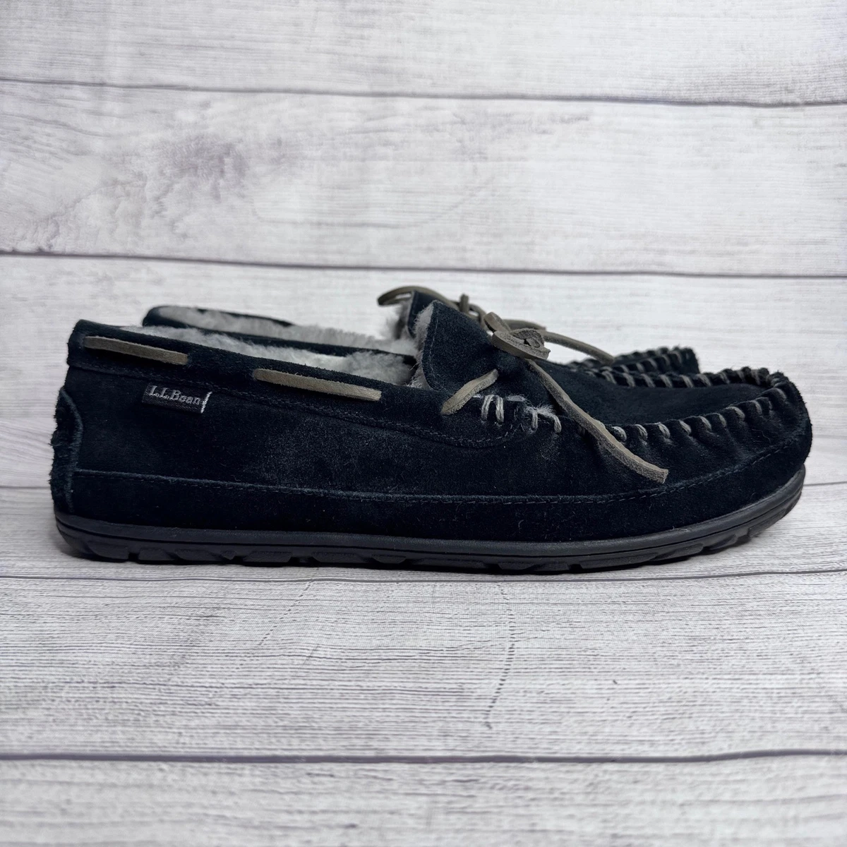 L.L. Bean Men’s Mocs Black Moccasin. Size: 9 L.L. Bean Moccasin Slippers for Men for sale | eBay main image 2