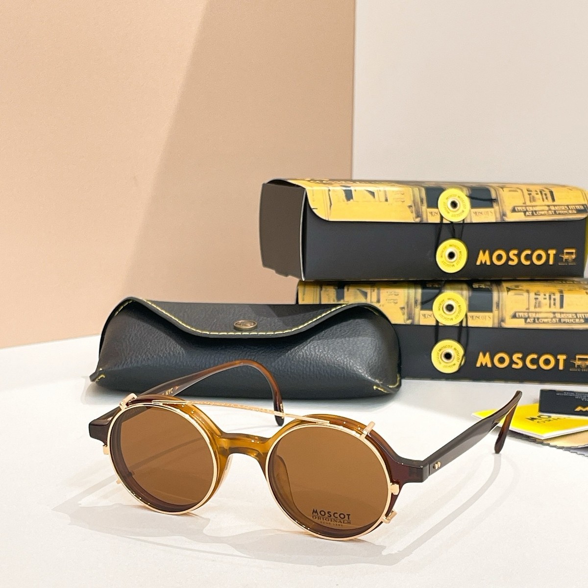 MOSCOT Eyeglasses SCOOCH with Removable Clip-On Sunglasses Lens 46