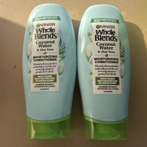2 pk Garnier Whole Blends Coconut Water Aloe Moisturizing Conditioner 12.5 fl oz