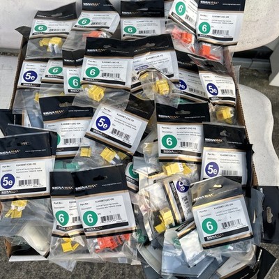 Lot of Over 175 Signamax KJ458MT-Cat 6 and 5 Green yellow orange Insert Jacks