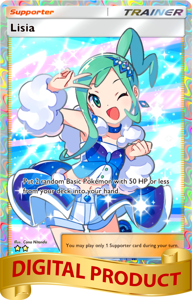 Pokemon Pocket TCG Trading Card Game 2 Star Full Art Lisia Mega