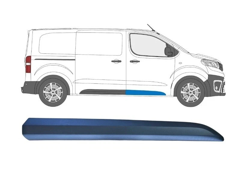 Baguette de porte droite pour rénovation carrosserie Jumpy 98087470XT