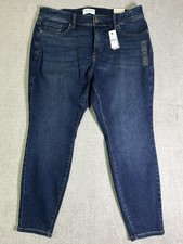 Lane Bryant Skinny Jeans Women s 20 Blue Dark Wash Curvy Fit High Rise NEW