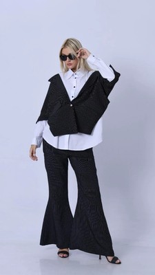 Bukezy Bold Style Suit   Flared Pants & Shirt Half-Jacket