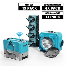 Alorair Water Damage Restoration 1 x Dehumidifier 4 x Air Movers 1x Air Scrubber
