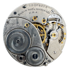 Antique 18s 1887 Elgin 1 11 Jewel Stem Wind Pocket Watch Movement 13 USA