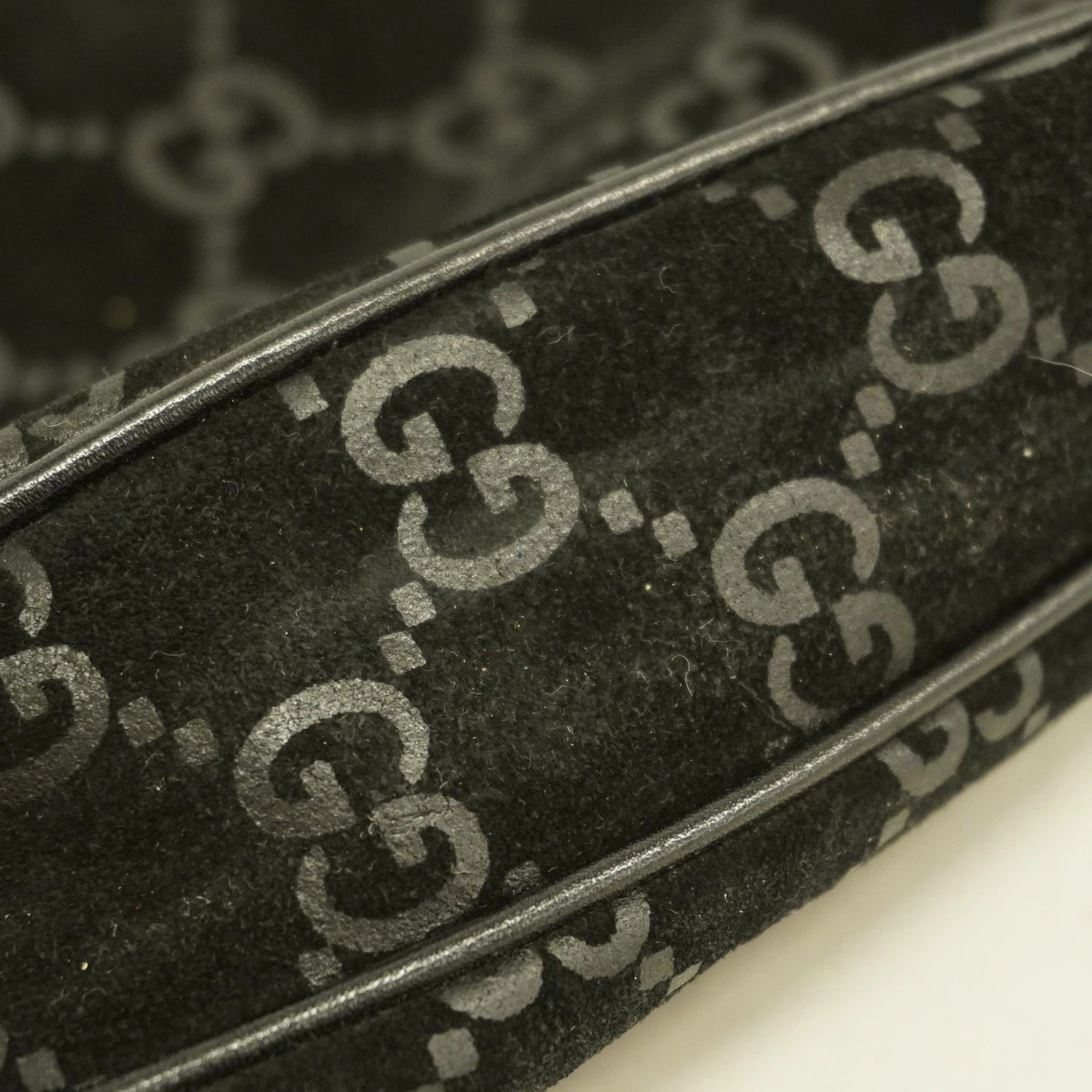 Gucci Suede Black Shoulder Bag 001 3307 Women's thumbnail 9