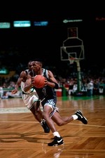 Anfernee Hardaway Orlando Magic drives past Dee Brown Boston Celti- Old Photo