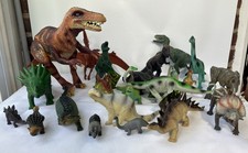 Huge Plastic Dinosaur Lot Of 22 Assorted Sizes