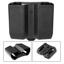 Tactical Double Stack Magazine Pouch for 9mm to .45 cal Mag Holder Shell Holster