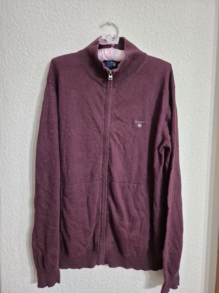 Men Gant Sweater Purple Cotton 40 /L / 48 #7YTJ