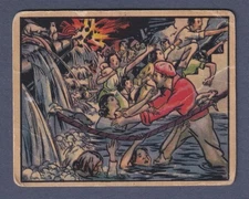 REBEL BOMB FLOODS AIR RAID SHELTER 1938 GUM INC. HORRORS OF WAR #110 
