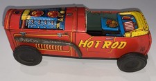 PARTS Vintage 1950s Masuya Hot Rod Tin Friction Litho Car Japan Rare