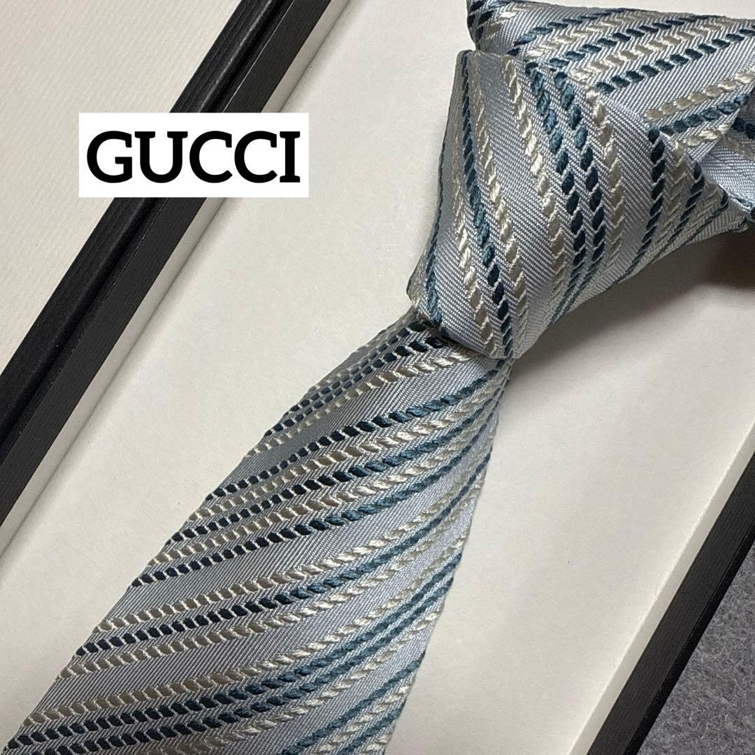 Gucci Necktie Tie 100% Silk Multicolor Stripes Pattern 3.2 inches From Japan thumbnail 15