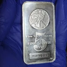 5 Troy Oz Silver Bar Highland Mint 'Liberty'