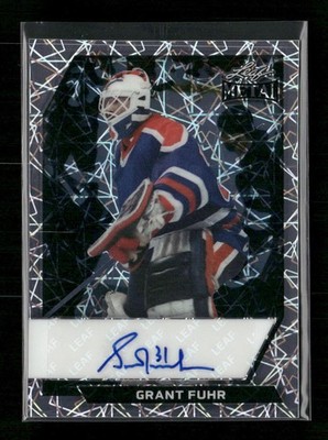 2026 Leaf Metal Hockey Grant Fuhr Auto Lazer Silver #1/10 First on Print #BA-GF1