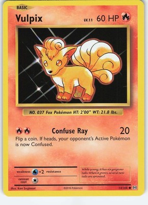 shiny vulpix pokemon card Vulpix 14/108 Common Normal XY - Evolutions NM Pokémon