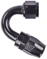 JEGS 110033 150-Degree Max Flow Swivel Hose End [-10 AN, Black]