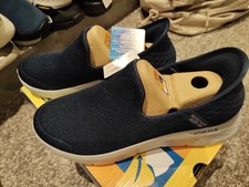 Image of Skechers Go Walk Flex Men UK 8 Standard Fit Trainers Navy Blue