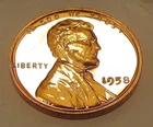 1958  Proof  Lincoln Wheat Cent Blazing Red Beauty #309 ~ 10