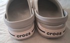 Crocs Men  Rubber Sandals Gray White Trim Ankle Strap Non  Slip  Waterproof 11 M — photo 7