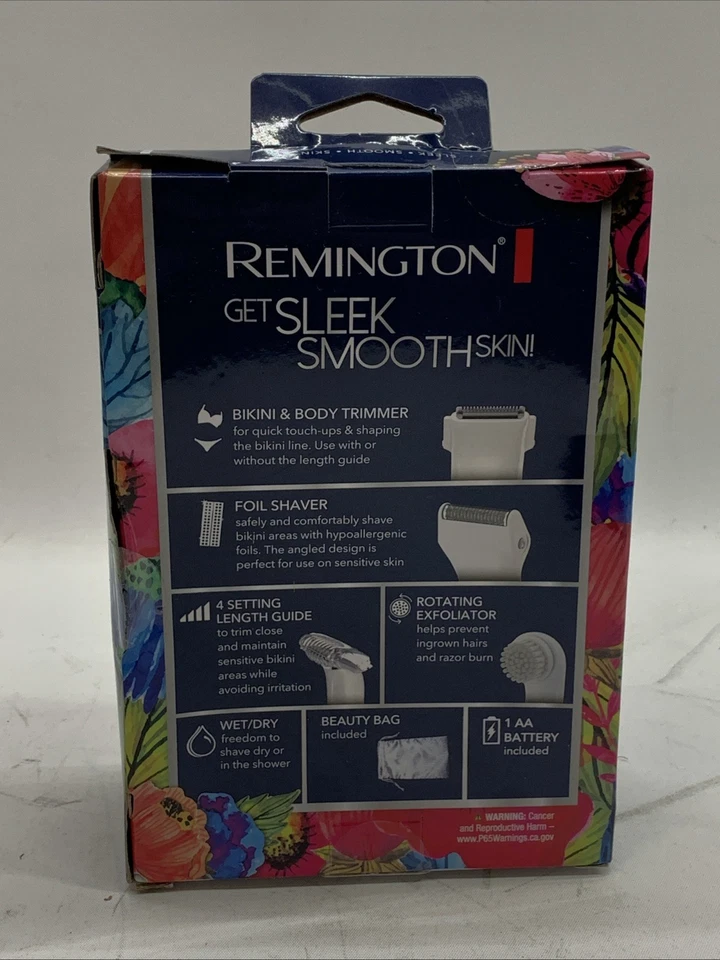 REMINGTON Smooth & Silky Women's Body & Bikini Kit SHAVER TRIMMER EXFOLIATOR-OP - Image 4 of 4