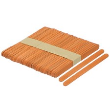 50pcs Wood Craft Sticks, 4.5 Inch Ice Cream Sticks Orange