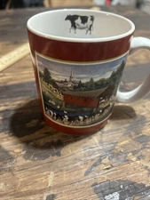 Lang and Wise Mug Lowell Herrero Cows In West Arlington Covered Bridge Farm
