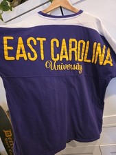 Vintage Pressbox ECU East Carolina University Pirates Shirt XL Purple Gold Y2K 