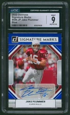 2022 Donruss Signature Marks #SM-JP Jake Plummer Auto Blue 15/50 CGC 9