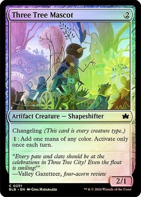 MTG-Three Tree Mascot Bloomburrow(NM-FOIL)#251