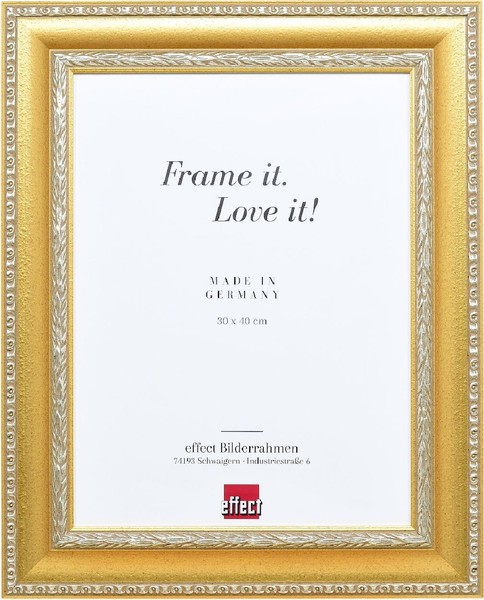 Effect Barock-Bilderrahmen Profil 31 Gold 30X40 Cm Antireflexglas-image