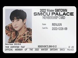 2022 WINTER SMTOWN: SMCU PALACE [MEMBERSHIP CARD. NCT DREAM