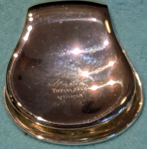 Vintage Tiffany & Co Elsa Peretti Sterling Silver 925 Thumbprint Money Clip - Picture 4 of 5