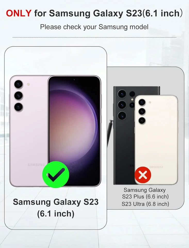 Icarer Family Cuero PU, Estuche Billetera 2 en 1 con Tarjetero Samsung S23, Negro Foto 2 de 4