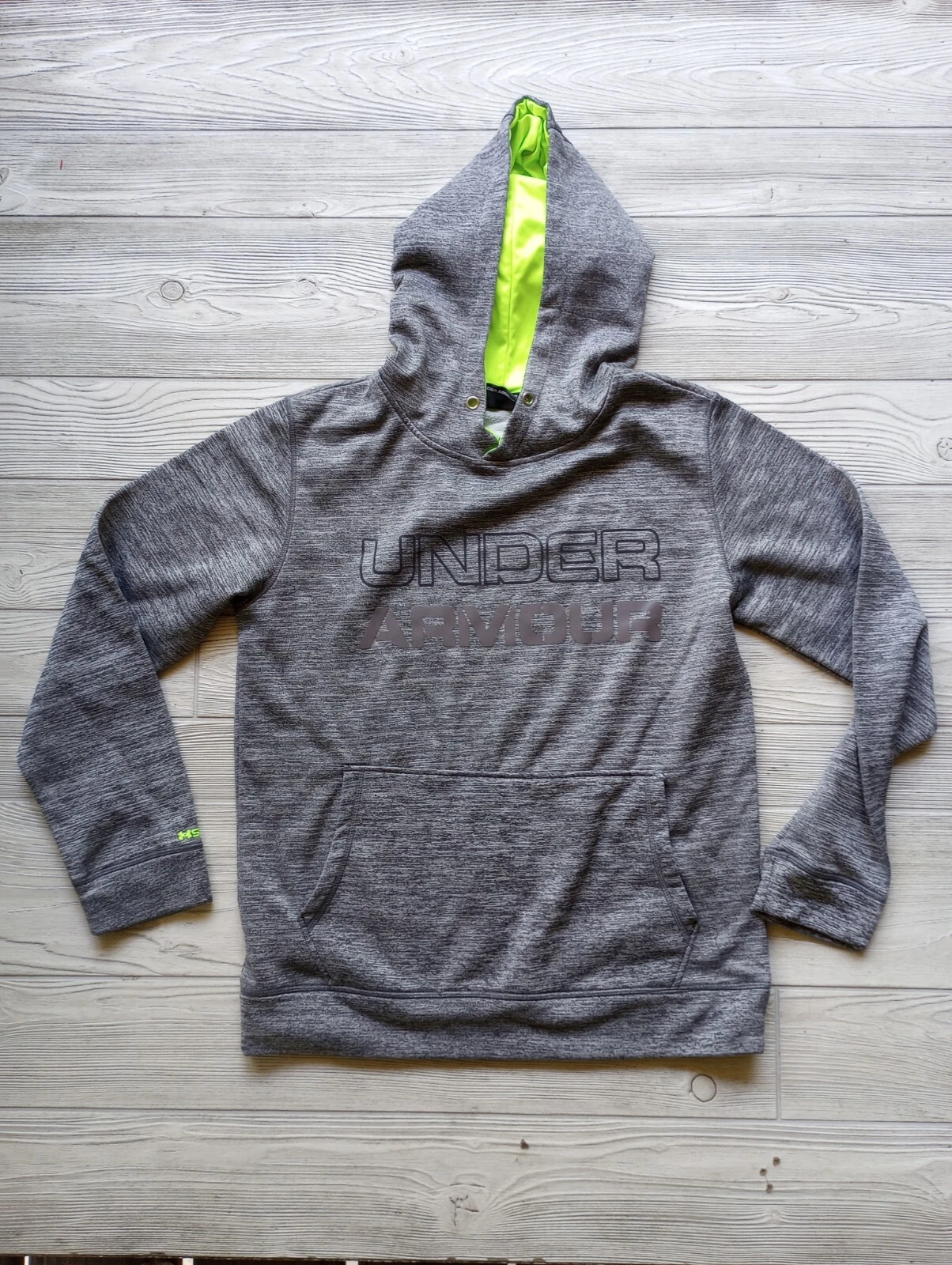 Under Armour Storm Womens Medium Gray Hoodie Neon Accent