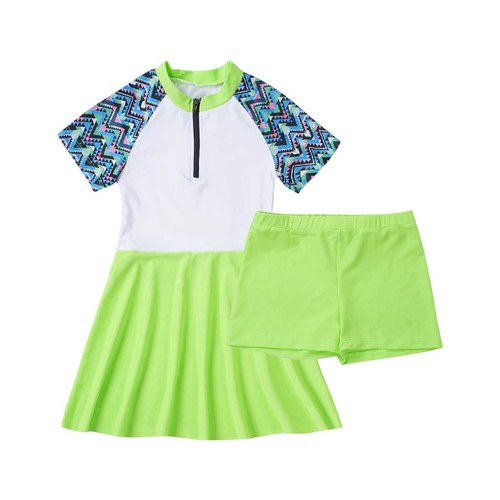 Mädchen Kinder Einteiler Badeanzug Schwimmrock Baderock Bade Kleid Schwimmanzug - Bild 83 von 91