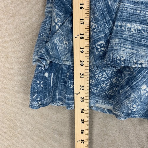 Falda vaquera para mujer Ralph Lauren de lino 10 (33,5X24) azul floral con volantes mediodi - Imagen 6 de 9