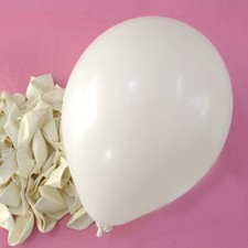 12 inch 100x White Pearl Latex Thick Party Balloons 3.2g Helium Floating US