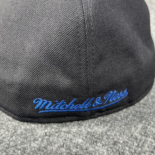 Golden State Warriors Mitchell & Ness Fitted Hat Cap Men 7 3/4” Black Blue NBA - Picture 6 of 13