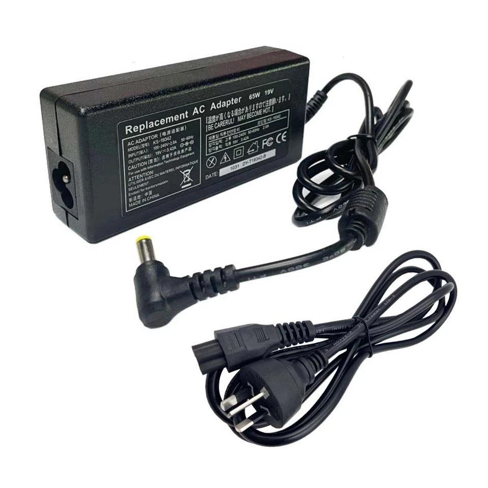 For Acer Monitor AC Adapter Power Supply Laptop Charger 19V 3.42A 65W 5.5*1.7mm - image 2 of 4