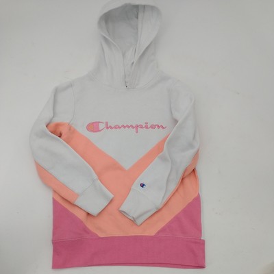 Champion Sweatshirt Fleece Pullover Hoodie Script Logo Girls Kids small 