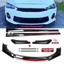 For Mitsubishi Lancer Gts Front Bumper Lip Spoiler Splitter Side Skirt Body Kit For Mitsubishi Lancer Gts Front Bumper Lip Spoiler Splitter Side Skirt Body Kit