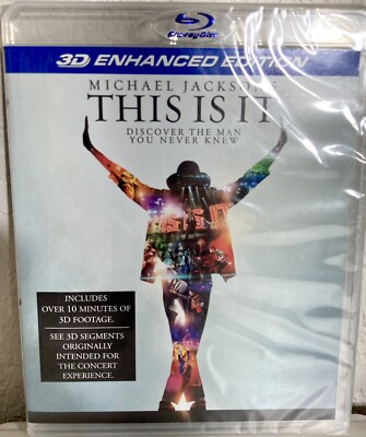 Michael Jackson This Is It 3D ENHANCED EDTITION BLU RAY 3D *NEW! THRILLER, MUSIC