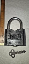 Vintage Antique Old Fraim Padlock Lock No Key
